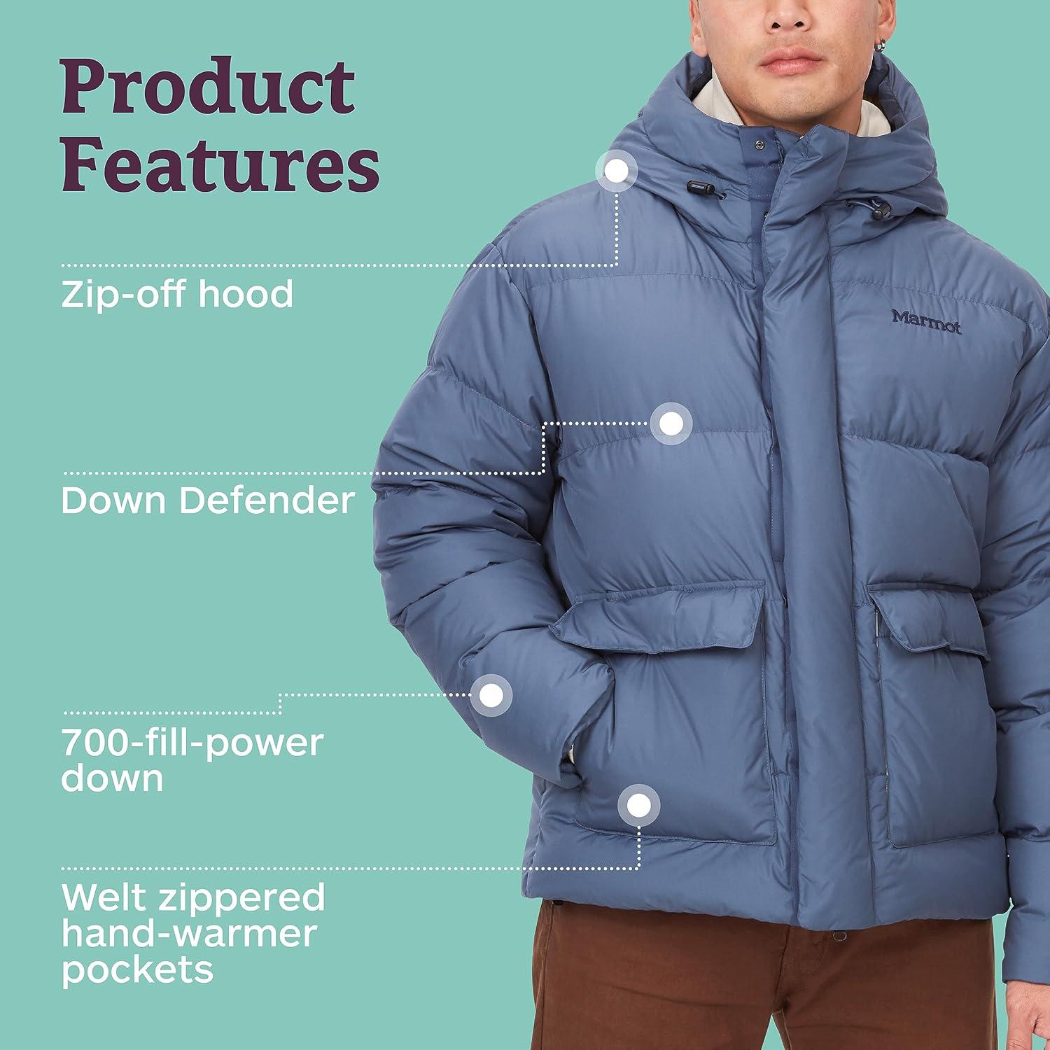 imageMARMOT Mens Stockholm 700 Fill Down Puffer with HoodStorm