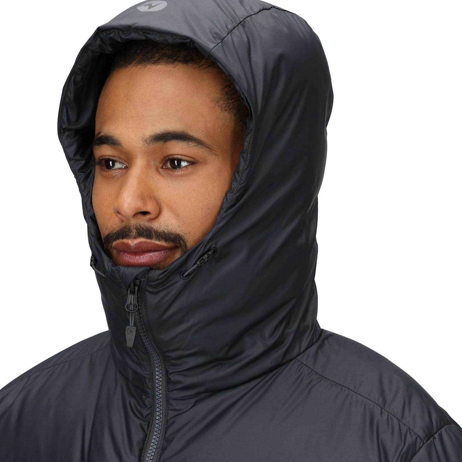 imageMARMOT mens Guides Down Hoody Down Filled Water Resistant Puffer Jacket With HoodDark Steel