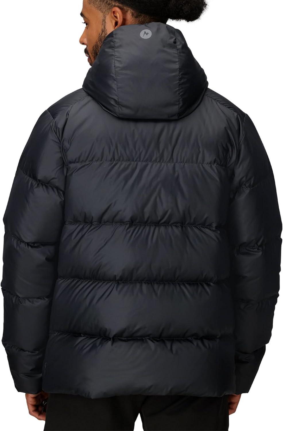 imageMARMOT mens Guides Down Hoody Down Filled Water Resistant Puffer Jacket With HoodDark Steel