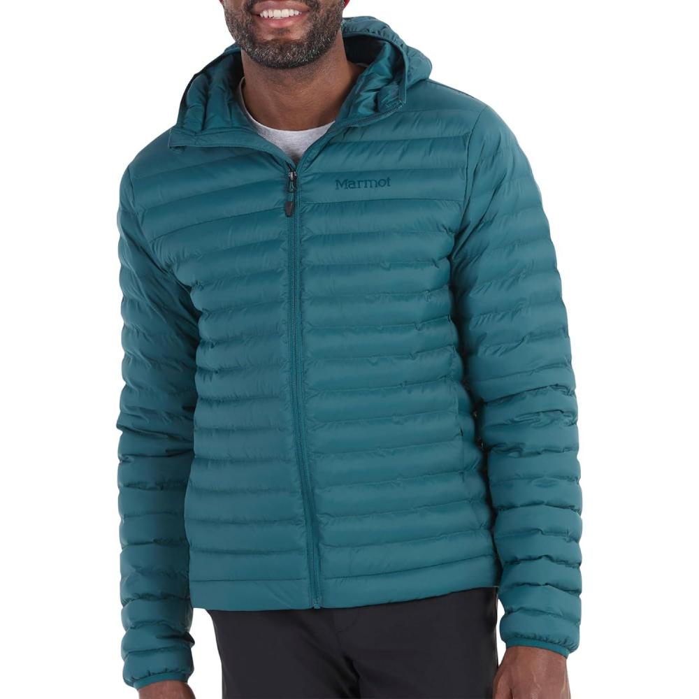 imageMARMOT Mens Echo Featherless Hoody  Lightweight DownAlternative Puffer Jacket with HoodDark Jungle  Latest Collection