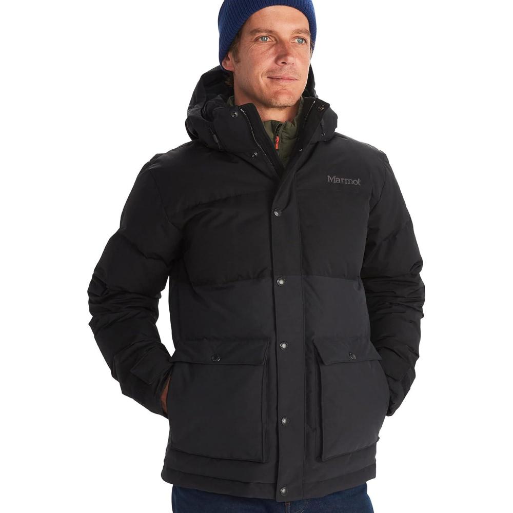 imageMARMOT Mens Fordham Down Jacket  Waterproof Breathable 700Fill Insulated Puffer CoatNew Black
