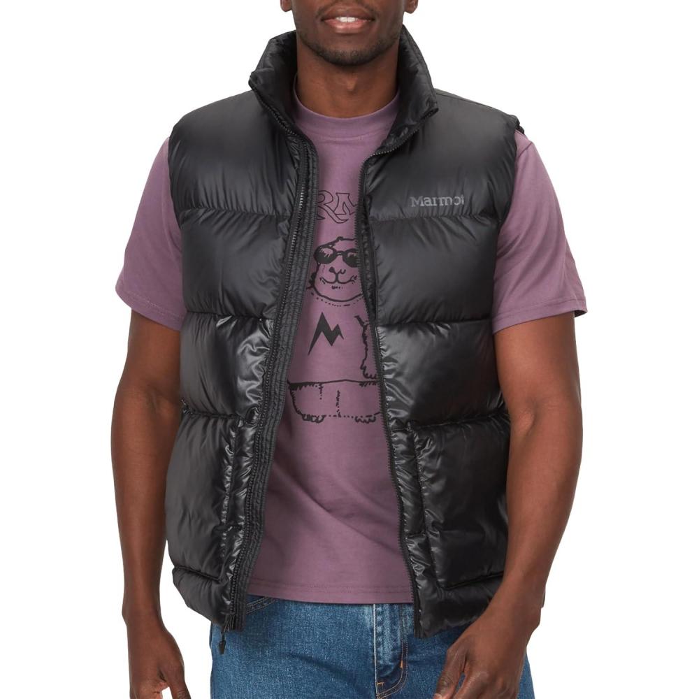 imageMARMOT Mens Guides Down Vest 700Fill Insulated WaterResistant Lightweight PufferBlack Latest Collection