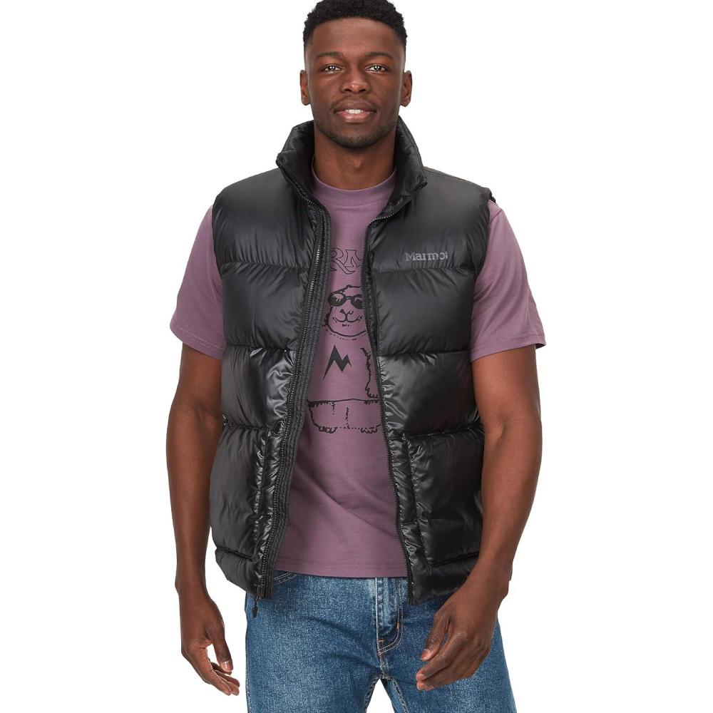 imageMARMOT Mens Guides Down Vest 700Fill Insulated WaterResistant Lightweight PufferBlack