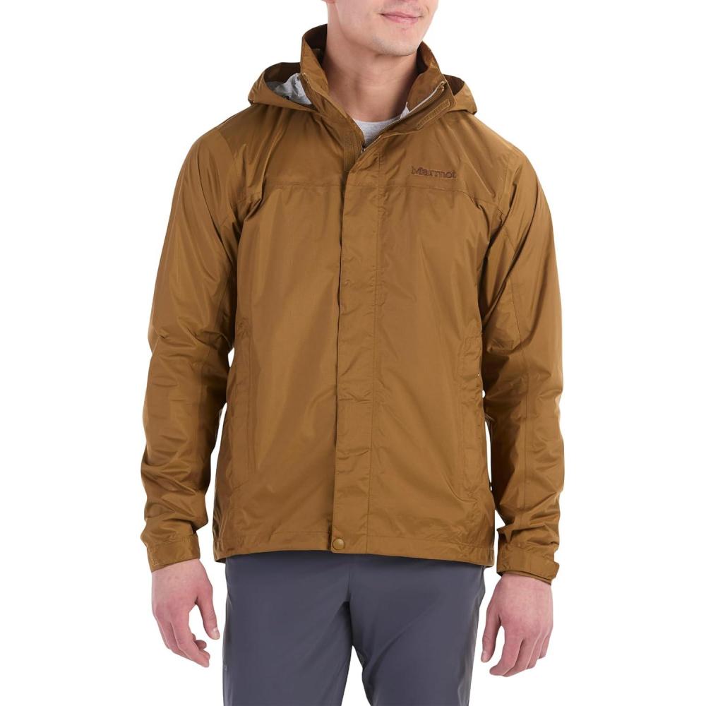 imageMARMOT Mens PreCip Eco Lightweight amp Waterproof Rain Jacket Hazel  Latest Collection Small