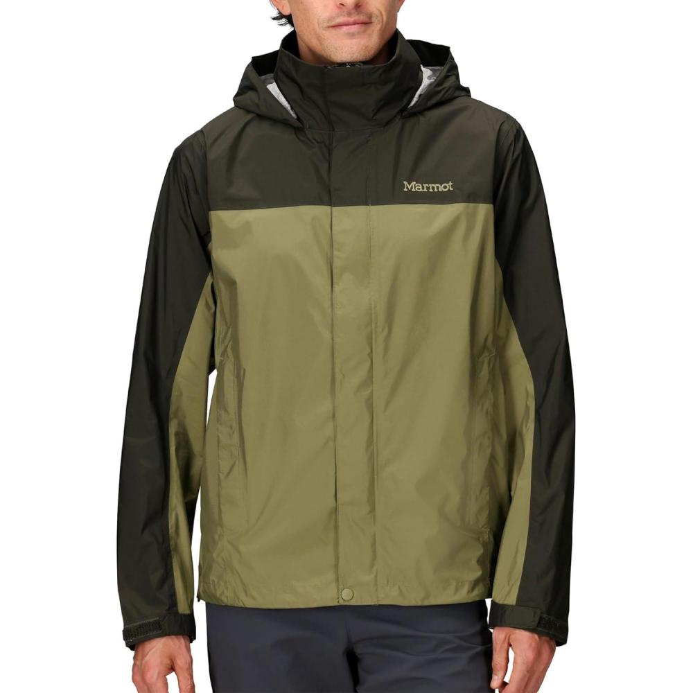 imageMARMOT Mens PreCip Eco Lightweight amp Waterproof Rain Jacket Rosin GreenOlive Grove Small
