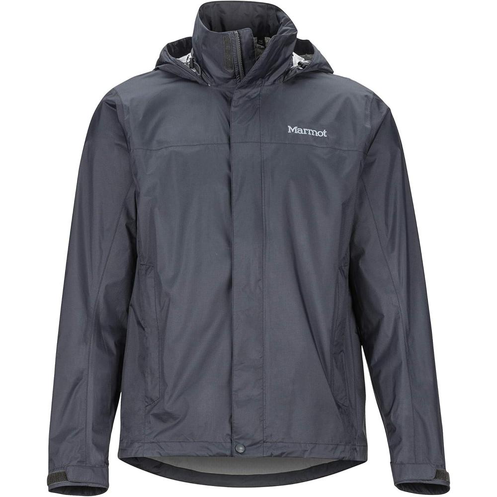 imageMARMOT Mens Precip Eco Waterproof Rain Jacket  100 Recycled Breathable Lightweight Packable RaincoatSlate Grey