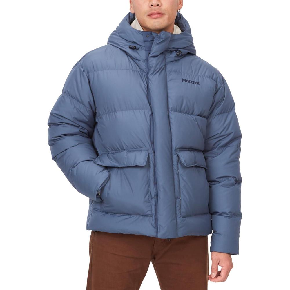 imageMARMOT Mens Stockholm 700 Fill Down Puffer with HoodStorm  Latest Collection