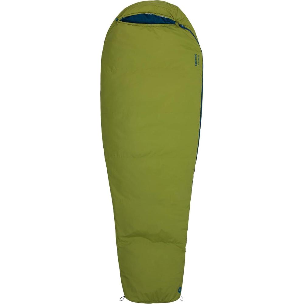 imageMARMOT Voyager 45 or 55 Mummy Sleeping Bags Synthetic Spirafil Insulation for Camping amp BackpackingCilantro