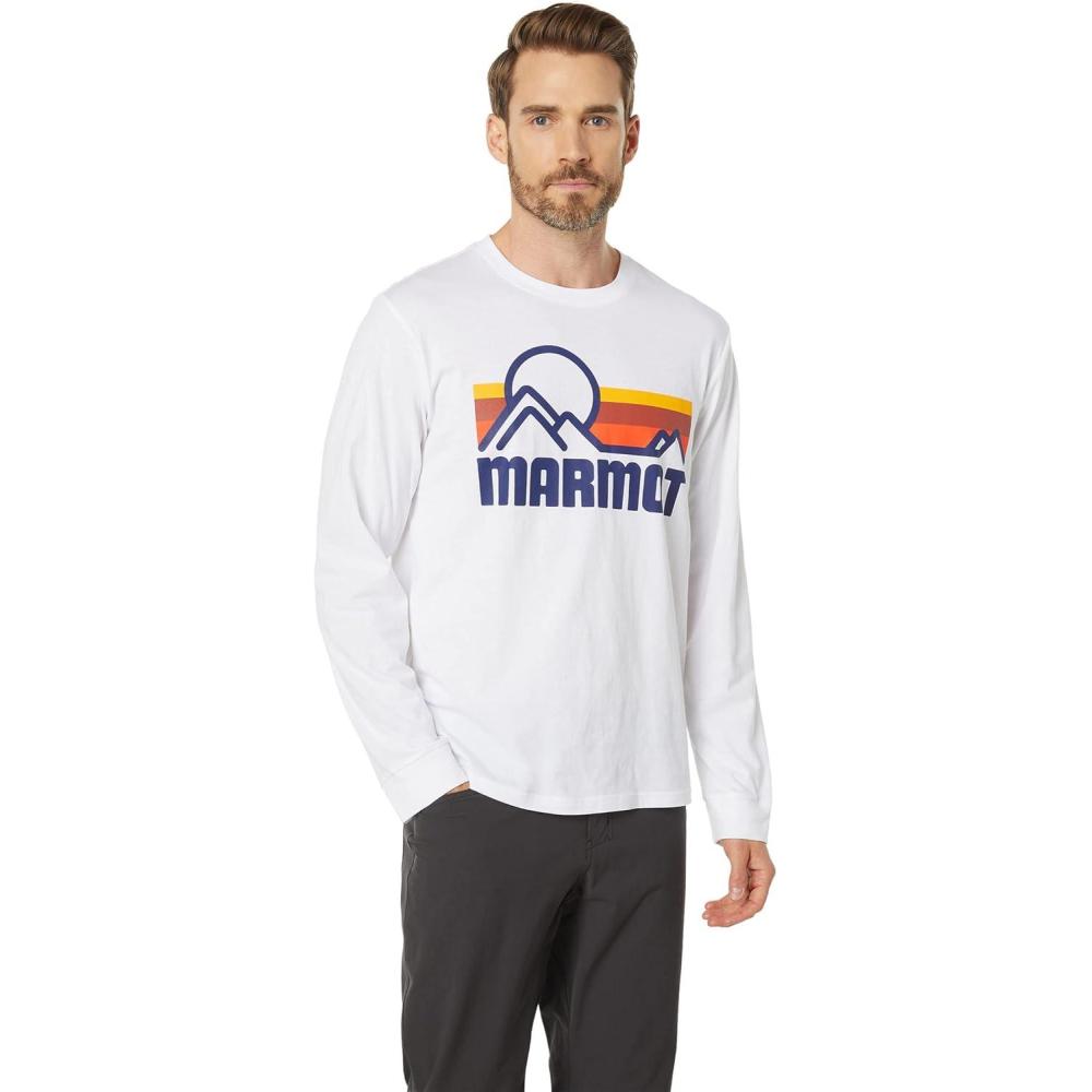 imageMARMOT Womens Coastal LongSleeve TShirt  Screen Printed Graphic on Soft Breathable EcoFriendly CottonPoly BlendWhite