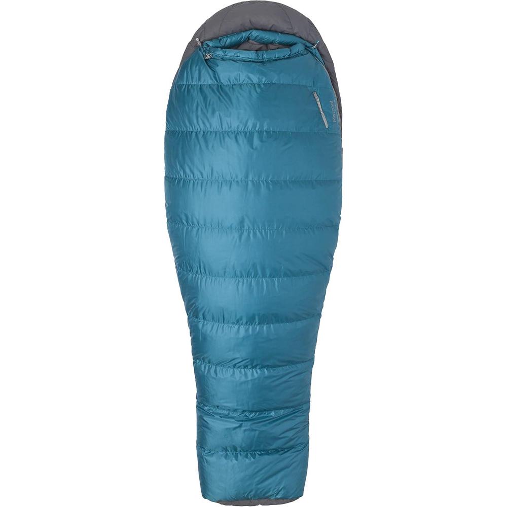 imageMARMOT Womens Lozen 30 Sleeping Bag 650 Fill Down for Camping amp BackpackingLate NightSteel Onyx