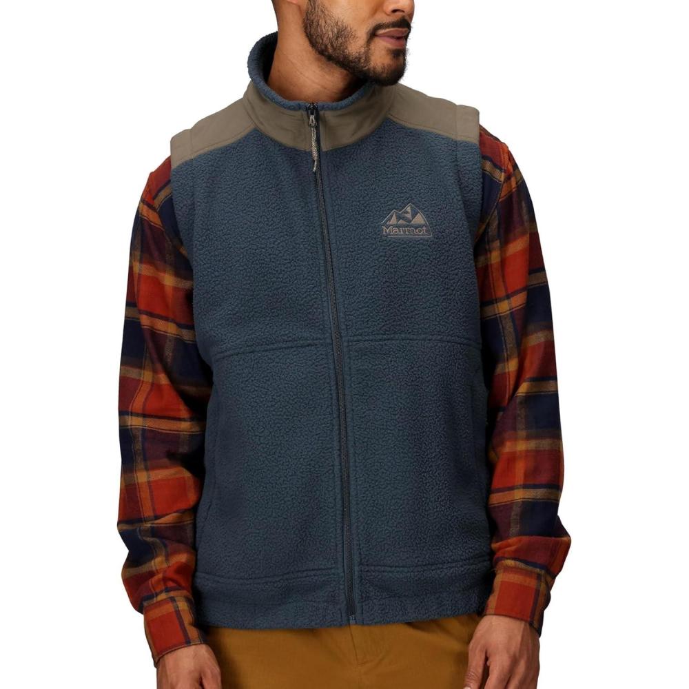 imageMARMOT mens Wanderer High Pile Fleece VestThunderheadClaystone