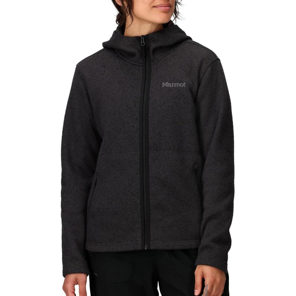 imageMARMOT womens Womens Drop Line Fullzip HoodyBlack Heather