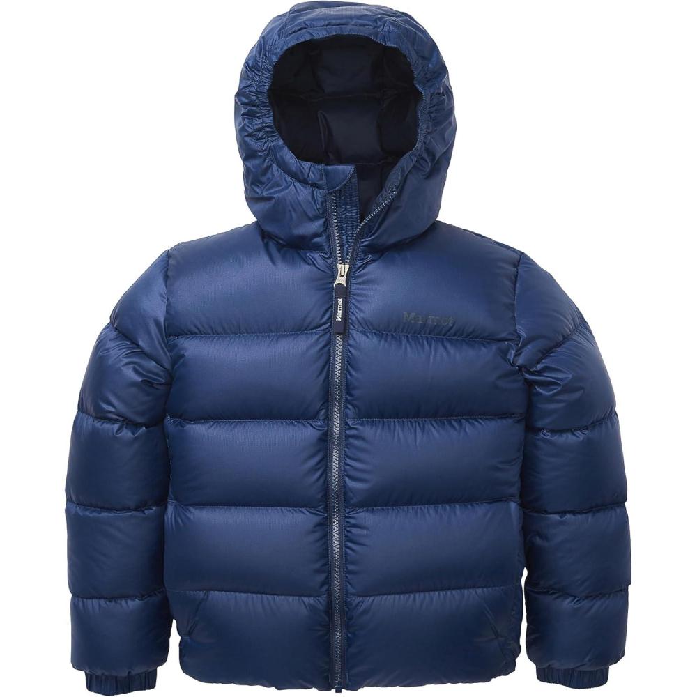 imageMarmot Kids Guides Down Hoody  700 Fill Insulated WaterResistant Lightweight Puffer Jacket with HoodNavy
