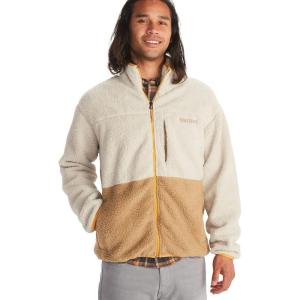 MARMOT Men’s Aros Full-Zip Jacket – Sherpa Fleece with Retro Style(Shetland/Sandbar)