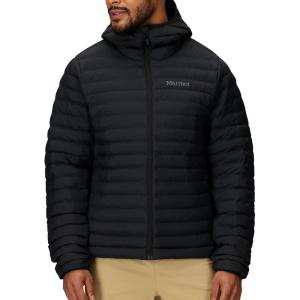 MARMOT Men’s Echo Featherless Hoody – Lightweight Down-Alternative Puffer Jacket with Hood(Black – Latest Collection)