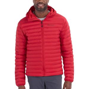 MARMOT Men’s Echo Featherless Hoody – Lightweight Down-Alternative Puffer Jacket with Hood(Team Red – Latest Collection)