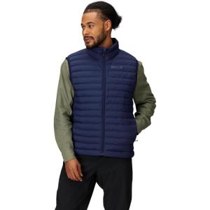 MARMOT Men’s Echo Featherless Vest – Lightweight Down Alternative Puffer Vest, Arctic Navy, Large