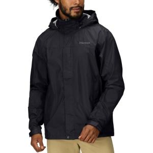 MARMOT Men’s Precip Eco Waterproof Rain Jacket – 100% Recycled, Breathable, Lightweight, Packable Raincoat(Black – Latest Collection)
