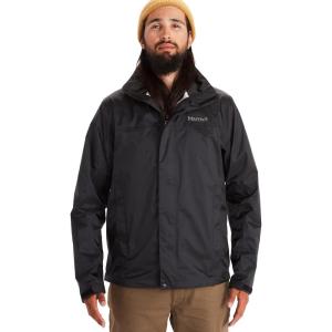 MARMOT Men’s Precip Eco Waterproof Rain Jacket – 100% Recycled, Breathable, Lightweight, Packable Raincoat(Black)