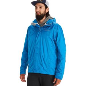 MARMOT Men’s Precip Eco Waterproof Rain Jacket – 100% Recycled, Breathable, Lightweight, Packable Raincoat(Classic Blue)