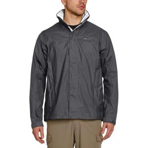 MARMOT Men’s Precip Eco Waterproof Rain Jacket – 100% Recycled, Breathable, Lightweight, Packable Raincoat(Grey)