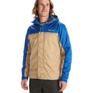 MARMOT Men’s Precip Eco Waterproof Rain Jacket – 100% Recycled, Breathable, Lightweight, Packable Raincoat(Shetland/Dark Azure)