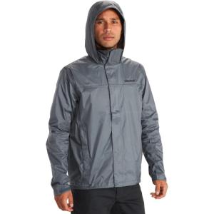 MARMOT Men’s Precip Eco Waterproof Rain Jacket – 100% Recycled, Breathable, Lightweight, Packable Raincoat(Steel Onyx)