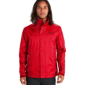 MARMOT Men’s Precip Eco Waterproof Rain Jacket – 100% Recycled, Breathable, Lightweight, Packable Raincoat(Team Red)
