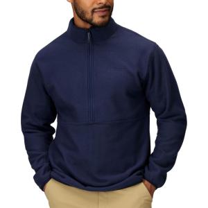 MARMOT Men’s Rocklin 1/2 Zip Jacket – Classic, Warm, Lightweight 100-Weight Fleece Layer(Arctic Navy)