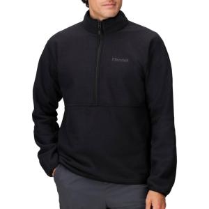 MARMOT Men’s Rocklin 1/2 Zip Jacket – Classic, Warm, Lightweight 100-Weight Fleece Layer(Black)
