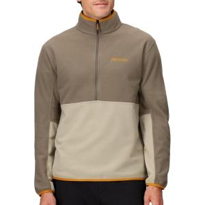 MARMOT Men’s Rocklin 1/2 Zip Jacket – Classic, Warm, Lightweight 100-Weight Fleece Layer(Claystone/Shale Grey)
