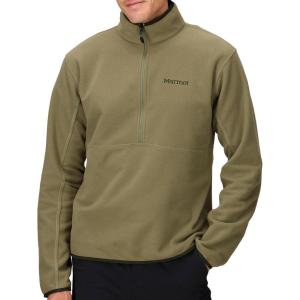 MARMOT Men’s Rocklin 1/2 Zip Jacket – Classic, Warm, Lightweight 100-Weight Fleece Layer(Olive Grove)