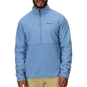 MARMOT Men’s Rocklin 1/2 Zip Jacket – Classic, Warm, Lightweight 100-Weight Fleece Layer(Rain Cloud)