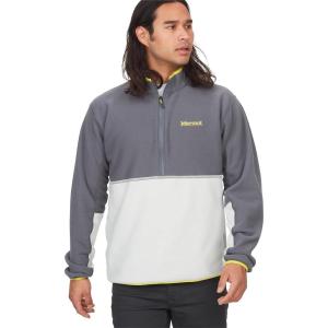 MARMOT Men’s Rocklin 1/2 Zip Jacket – Classic, Warm, Lightweight 100-Weight Fleece Layer(Steel Onyx/Glacier Grey)