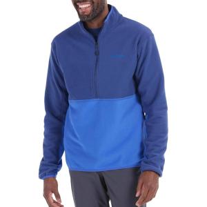 MARMOT Men’s Rocklin 1/2 Zip Jacket – Classic, Warm, Lightweight 100-Weight Fleece Layer(Twilight Blue/Trail Blue)