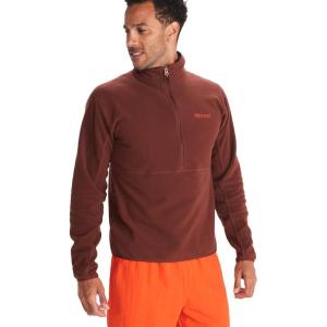 MARMOT Men’s Rocklin 1/2 Zip Jacket – Classic, Warm, Lightweight 100-Weight Fleece Layer(Whiskey Brown)