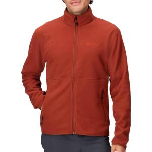 MARMOT Men’s Rocklin Full-Zip Jacket – Classic, Warm, Lightweight 100-Weight Fleece Layer(Pecan)