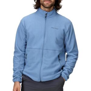 MARMOT Men’s Rocklin Full-Zip Jacket – Classic, Warm, Lightweight 100-Weight Fleece Layer(Rain Cloud)