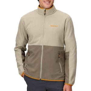 MARMOT Men’s Rocklin Full-Zip Jacket – Classic, Warm, Lightweight 100-Weight Fleece Layer(Shale Grey/Claystone)