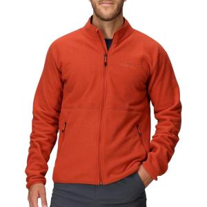 MARMOT Men’s Rocklin Full-Zip Jacket – Classic, Warm, Lightweight 100-Weight Fleece Layer(Sumac)