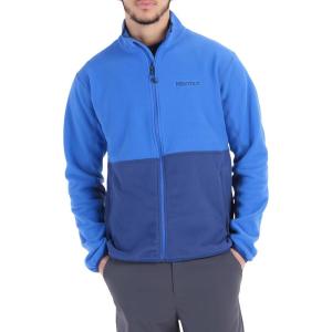 MARMOT Men’s Rocklin Full-Zip Jacket – Classic, Warm, Lightweight 100-Weight Fleece Layer(Trail Blue/Twilight Blue)