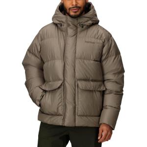 MARMOT Men’s Stockholm 700 Fill Down Puffer with Hood(Claystone – Latest Collection)