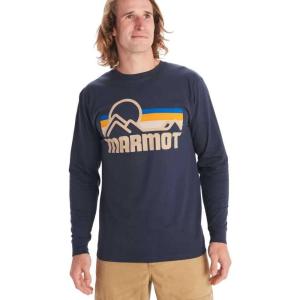 MARMOT Women’s Coastal Long-Sleeve T-Shirt – Screen Printed Graphic on Soft, Breathable, Eco-Friendly Cotton/Poly Blend(Arctic Navy)