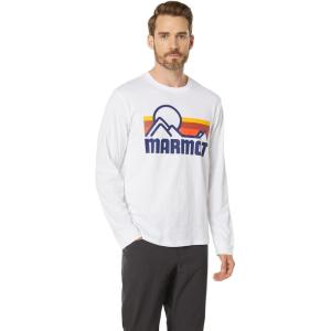 MARMOT Women’s Coastal Long-Sleeve T-Shirt – Screen Printed Graphic on Soft, Breathable, Eco-Friendly Cotton/Poly Blend(White)