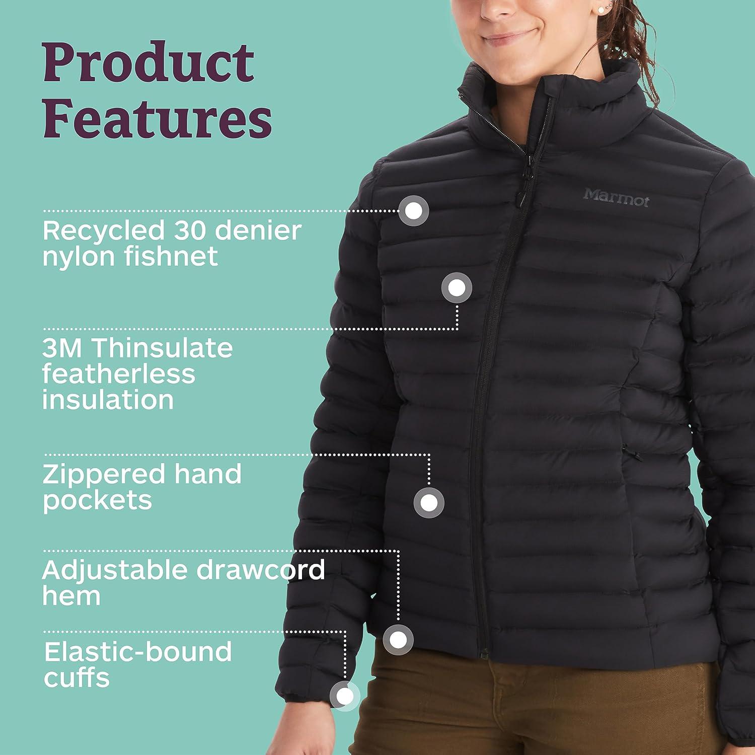 imageMARMOT Womens Echo Featherless Jacket  Lightweight DownAlternative Insulated JacketBlack