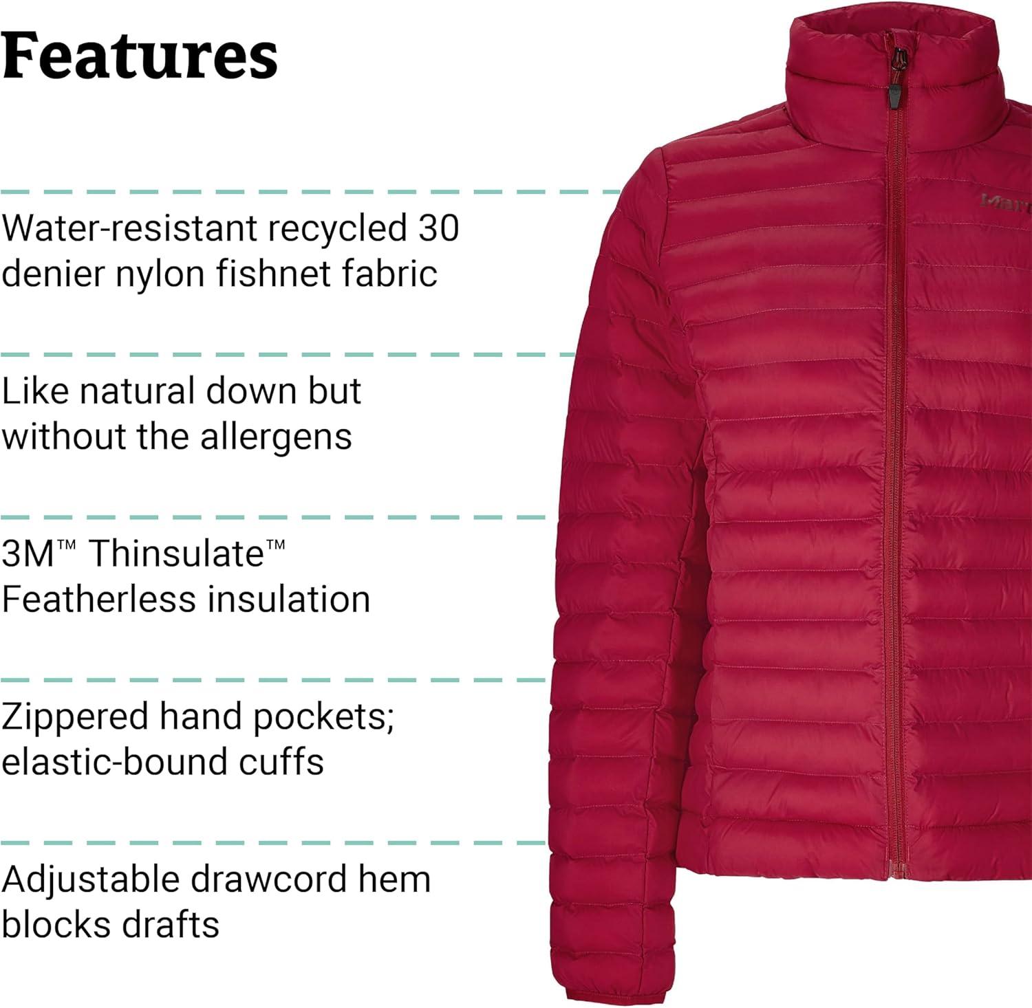 imageMARMOT Womens Echo Featherless Jacket  Lightweight DownAlternative Insulated JacketRed Mulberry