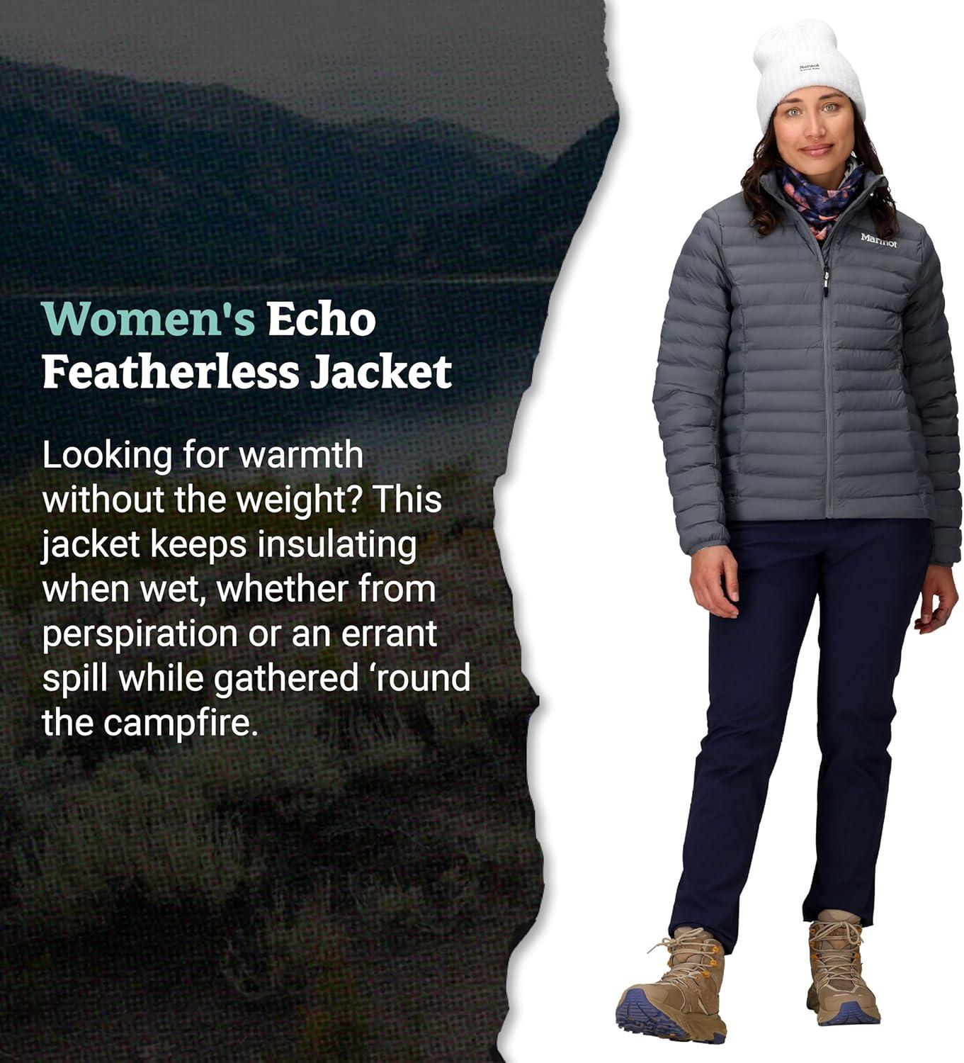imageMARMOT Womens Echo Featherless Jacket  Lightweight DownAlternative Insulated JacketSteel Onyx