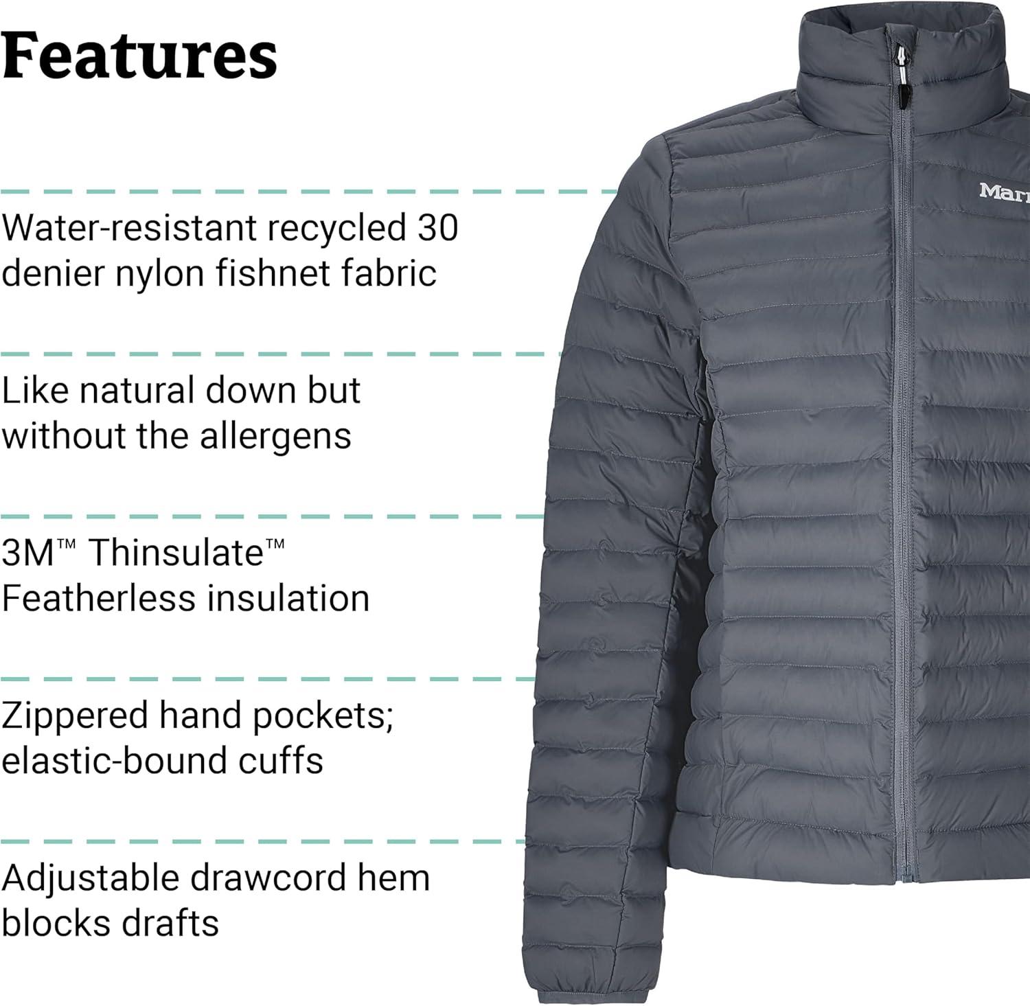 imageMARMOT Womens Echo Featherless Jacket  Lightweight DownAlternative Insulated JacketSteel Onyx