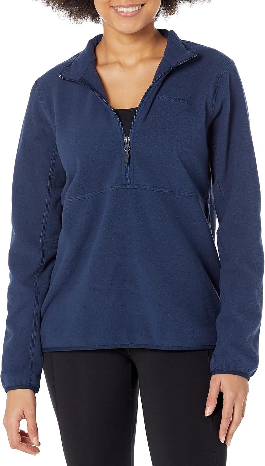 imageMARMOT Womens Rocklin 12 Zip Jacket  Classic Warm Lightweight 100Weight Fleece LayerArctic Navy