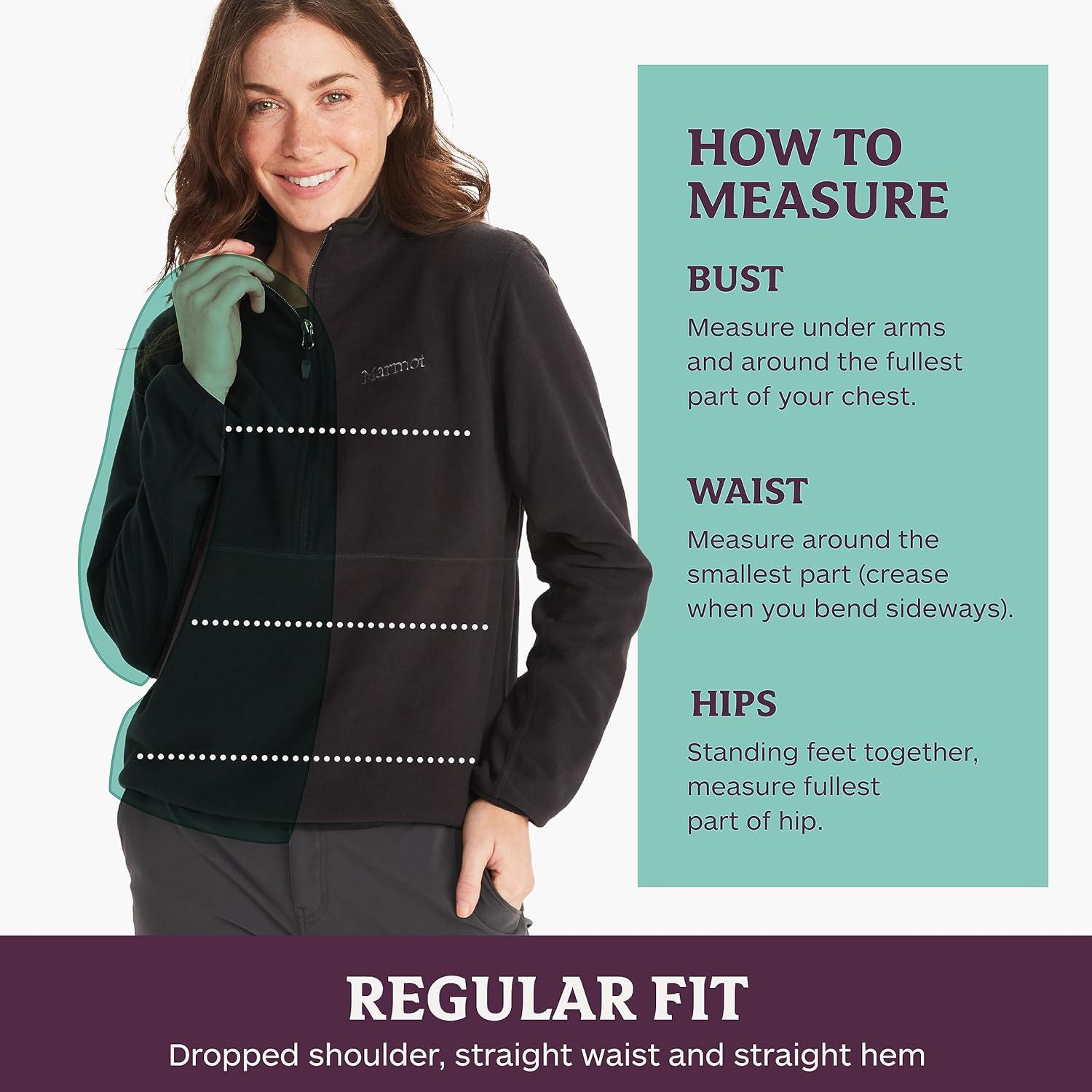 imageMARMOT Womens Rocklin 12 Zip Jacket Classic Warm Lightweight 100Weight Fleece LayerPurple FigHazy Purple